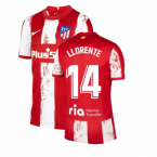 2021-2022 Atletico Madrid Home Shirt (Kids) (M LLORENTE 14)