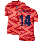 2021-2022 Atletico Madrid Pre-Match Training Shirt (Red) - Kids (M LLORENTE 14)