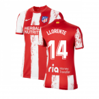 2021-2022 Atletico Madrid Womens Home Shirt (M LLORENTE 14)