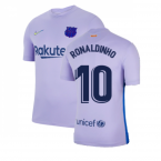 2021-2022 Barcelona Away Shirt (Kids) (RONALDINHO 10)