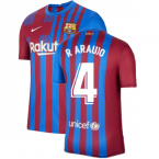 Original Player Issue 2020-21 Barcelona Away Name Number Set #4 R. ARAUJO  La Liga Avery – Kitroom Football