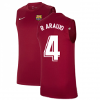 2021-2022 Barcelona Sleeveless Top (Red) (R.ARAUJO 4)