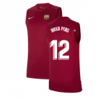 2021-2022 Barcelona Sleeveless Top (Red) (RIQUI PUIG 6)