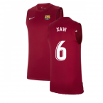 2021-2022 Barcelona Sleeveless Top (Red) (XAVI 6)