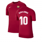 2021-2022 Barcelona Training Shirt (Noble Red) (RONALDINHO 10)