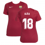 2021-2022 Barcelona Training Shirt (Noble Red) - Womens (JORDI ALBA 18)