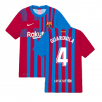 2021-2022 Barcelona Vapor Match Home Shirt (Kids) (GUARDIOLA 4)