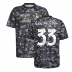 2021-2022 Juventus Pre-Match Training Shirt (Grey) (BERNARDESCHI 20)