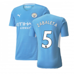 2021-2022 Man City Authentic Home Shirt (ZABALETA 5)