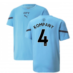 2021-2022 Man City Pre Match Jersey (Light Blue) (KOMPANY 4)