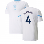 2021-2022 Man City Pre Match Jersey (White) (KOMPANY 4)