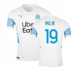 2021-2022 Marseille Authentic Home Shirt (MILIK 9)