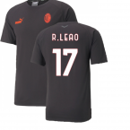 2022-2023 AC Milan Casuals Tee (Black) (R.LEAO 17)