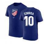 2022-2023 Atletico Madrid Crest Tee (Deep Royal) (CORREA 10)