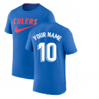 2022-2023 Barcelona Swoosh Club Tee (Blue) (Your Name)