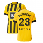 2022-2023 Borussia Dortmund Authentic Home Shirt (EMRE CAN 23)