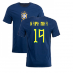 2022-2023 Brazil Crest Tee (Navy) (RAPHINHA 19)