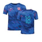 2022-2023 England Pre-Match Training Shirt (Blue) (Alexander-Arnold 18)