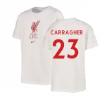 2022-2023 Liverpool Crest Tee (White) - Kids (CARRAGHER 23)