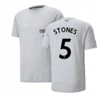 2022-2023 Man City Casuals Tee (Light Grey) (STONES 5)