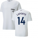 2022-2023 Man City Casuals Tee (White) (LAPORTE 14)