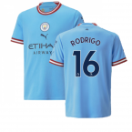 2022-2023 Man City Home Shirt (Kids) (RODRIGO 16)