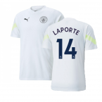 2022-2023 Man City Training Jersey (White) (LAPORTE 14)