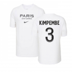 2022-2023 PSG Swoosh Tee (White) (KIMPEMBE 3)