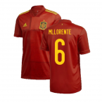 2020-2021 Spain Home Adidas Football Shirt (M LLORENTE 6)