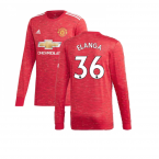 2020-2021 Man Utd Adidas Home Long Sleeve Shirt (Elanga 36)