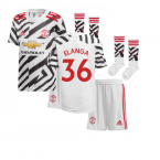 2020-2021 Man Utd Adidas Third Little Boys Mini Kit (Elanga 36)