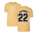 2022-2023 Barcelona Evergreen Crest Tee (Gold) (A INIESTA 8)