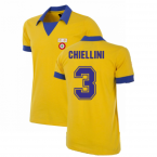 Juventus FC 1983 - 84 Away Coppa Delle Coppe UEFA Retro Football Shirt (CHIELLINI 3)