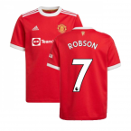 Man Utd 2021-2022 Home Shirt (Kids) (ROBSON 7)