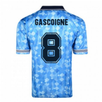 Score Draw England 1990 Third World Cup Finals Retro Football Shirt (Gascoigne 8)