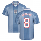 Score Draw England 1996 Away Euro Championship Retro Football Shirt (LAMPARD 8)