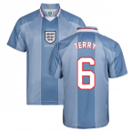 Score Draw England 1996 Away Euro Championship Retro Football Shirt (TERRY 6)