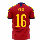 Spain 2024-2025 Home Concept Football Kit (Libero) (RODRI 16)