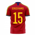 Spain 2024-2025 Home Concept Football Kit (Libero) (SERGIO RAMOS 15)