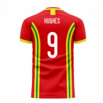 Wales 2024-2025 Home Concept Football Kit (Libero) (HUGHES 9)