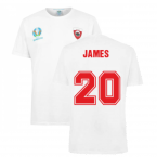 Wales 2021 Polyester T-Shirt (White) (JAMES 20)