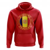 Andorra Football Badge Hoodie (Red)