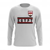 Egypt Core Football Country Long Sleeve T-Shirt (White)