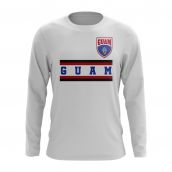 Guam Core Football Country Long Sleeve T-Shirt (White)