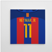 Barcelona 16-17 Canvas Print (Neymar JR 11)