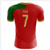 2024-2025 Portugal Flag Home Concept Football Shirt (Figo 7)