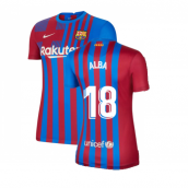 2021-2022 Barcelona Womens Home Shirt (JORDI ALBA 18)