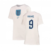 2022-2023 England Crest Tee (White) - Kids (Kane 9)