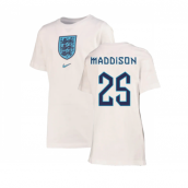 2022-2023 England Crest Tee (White) - Kids (Maddison 25)