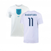 2022-2023 England Crest Tee (White) (Rashford 11)